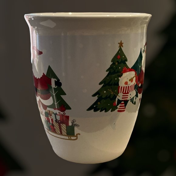 Santa's Toy Sled & Snowman Christmas Hot Chocolate Coffee Mug Ho Ho Ho Pre-Owned - Picture 3 of 12